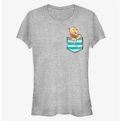 Cheapest ✨ Disney Winnie The Pooh Pooh Faux Pocket Classic Girls T-Shirt ✔️