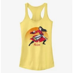 Budget 🧨 Disney Mulan Live Action Sunset Girls Tank 💯