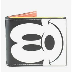 Flash Sale 🎁 Disney Mickey Mouse Face Text Badge Bifold Wallet 🌟