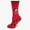 Discount ✨ Disney Mickey Mouse Pie-Eyed Red 🔔 Socks ✔️
