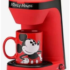 New 🛒 Disney Mickey Mouse 1-Cup Coffee Maker with Mug 🌟