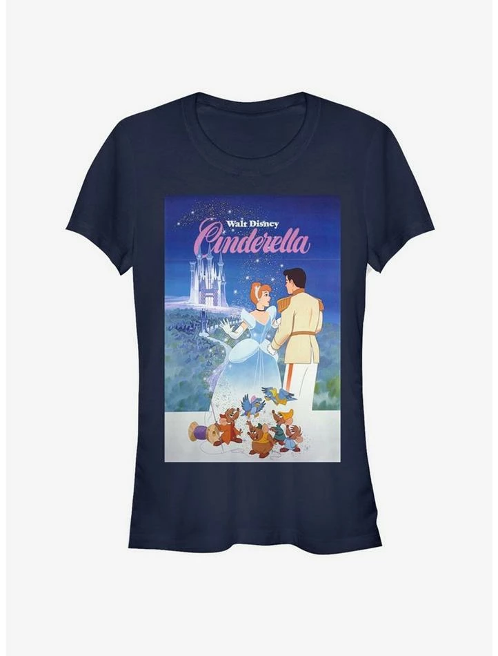 Outlet 😉 Disney Cinderella Classic Cinderella Poster Girls T-Shirt 🎉 1 Outlet 😉 Disney Cinderella Classic Cinderella Poster Girls T-Shirt 🎉