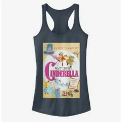 Brand new 🛒 Disney Cinderella Classic Vintage Cindy Poster 😀 Girls Tank ⭐