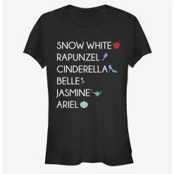 Cheapest ⭐ Disney Princess Classic Princess List Girls T-Shirt 💯