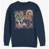 Discount 😍 Disney Pixar Toy Story Argyle Christmas Crew Sweatshirt ✨
