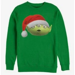 Deals 😀 Disney Pixar Toy Story Santa Alien Crew Sweatshirt ❤️