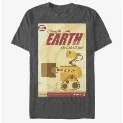 Cheapest 😀 Disney Pixar Wall-E Cleaning The Earth Poster T-Shirt ⌛