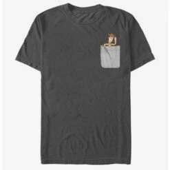 New 🔥 Disney Pixar Toy Story Woody Faux Pocket T-Shirt 🔔