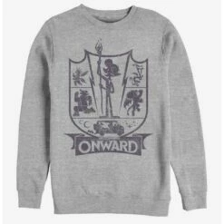 Deals 👍 Disney Pixar Onward Char Badge Crew Sweatshirt 👏