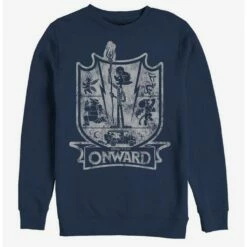 Deals 👍 Disney Pixar Onward Crest Crew Sweatshirt 🔔