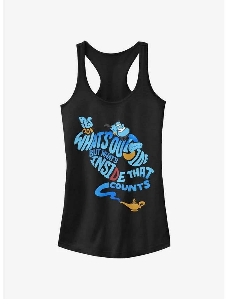 Best deal 👍 Disney Aladdin Quote Genie Bottle Girls Tank 🌟 1 Best deal 👍 Disney Aladdin Quote Genie Bottle Girls Tank 🌟
