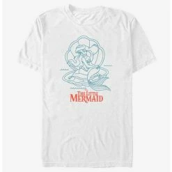 Best Pirce 🔔 Disney Little Mermaid Ariel Linework T-Shirt 🎉