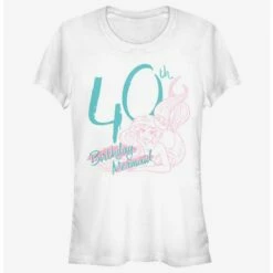 Discount 🔥 Disney Little Mermaid Forty Birthday Mermaid Girls T-Shirt 🧨