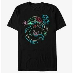 New ❤️ Disney Little Mermaid Ariel Lights T-Shirt 🔥