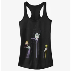 New 👍 Disney Sleeping Beauty Minimal Maleficent Girls Tank 🔥