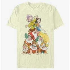 Best Sale 🔥 Disney Snow White Squad Dwarf Stack T-Shirt 👍