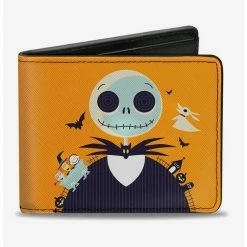 Flash Sale 🛒 The Nightmare Before Christmas Stylized Jack And Sally Ooogie Boogie Bi-fold Wallet 👏