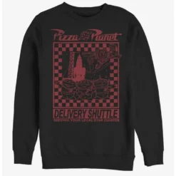 Budget 👏  Disney Pixar Toy Story Pizza Planet Delivery Crew Sweatshirt 👏