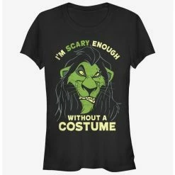 Deals ✨ Disney The Lion King Scary Enough Scar Girls T-Shirt 👏