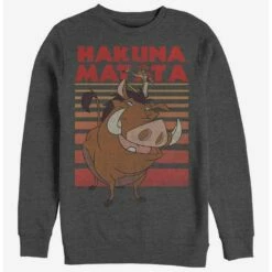 Hot Sale 🧨 Disney The Lion King Classic Hakuna Matata Crew Sweatshirt 😉