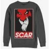 Budget 🎁 Disney The Lion King Scar Poster Crew Sweatshirt 🛒