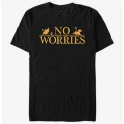 Hot Sale 😀 Disney The Lion King No Worries Logo T-Shirt 🧨