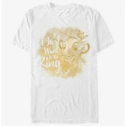 Promo 👍 Disney The Lion King Wanna Be King T-Shirt ✔️