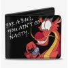Deals ❤️ Disney Mulan Mushu and Cricket Bifold Wallet 😀