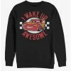 Discount 👍 Disney Pixar Cars Wake Up Awesome Crew Sweatshirt ✨