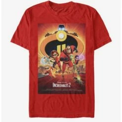 Flash Sale 🎉 Disney Pixar The Incredibles Incredible 2 Character Poster T-Shirt ✔️