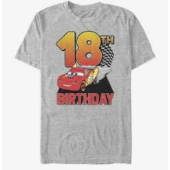 Best Sale 👍 Disney Pixar Cars Lightning ✨ Birthday 18 T-Shirt ❤️