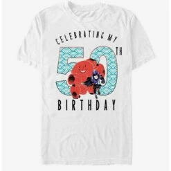 Budget ⌛ Disney Pixar Big Hero 6 Baymax 50 Years T-Shirt 🌟