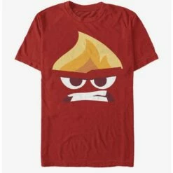 Best Sale 😀 Disney Pixar Inside Out Angry Face T-Shirt ⭐