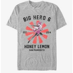 Promo 🎁 Disney Pixar Big Hero 6 Honey Lemon Collegiate T-Shirt ⌛