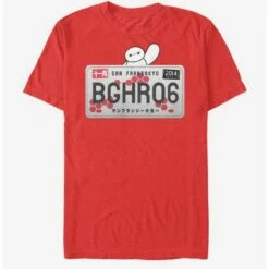 Budget 💯 Disney Pixar Big Hero 6 San Fransokyo License Plate T-Shirt 🤩