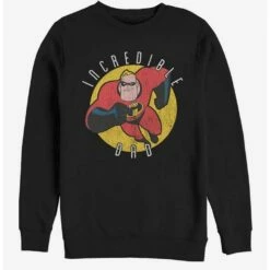Best Pirce 🛒 Disney Pixar The Incredibles Incredible Dad Crew Sweatshirt ⌛