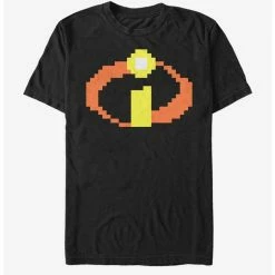 Deals 🌟 Disney Pixar The Incredibles Incredibly Pixel T-Shirt 💯