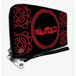 Deals 🥰 Disney Mulan Dragon Icon Zip Around Wallet ✔️