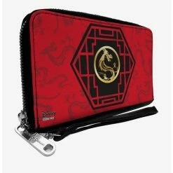 Budget ⭐ Disney Mulan Mushu Cri-kee Lattice Zip Around Wallet 🛒