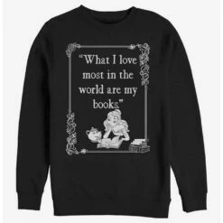 Promo ⌛ Disney Beauty And The Beast Book Lover Crew Sweatshirt 💯
