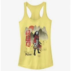 Promo ✔️ Disney Mulan Loyal Brave True ❤️ Girls Tank ⭐