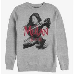 Cheap ⌛ Disney Mulan Fighting Stance Crew Sweatshirt ✨