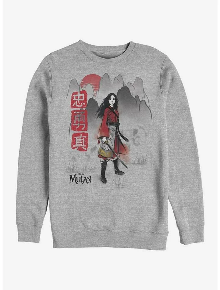 Outlet 🥰 Disney Mulan Loyal Brave True Crew Sweatshirt ❤️ 1 Outlet 🥰 Disney Mulan Loyal Brave True Crew Sweatshirt ❤️