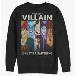 Best Sale 🎁 Disney Villains Villain Like Bad Crew Sweatshirt 🛒