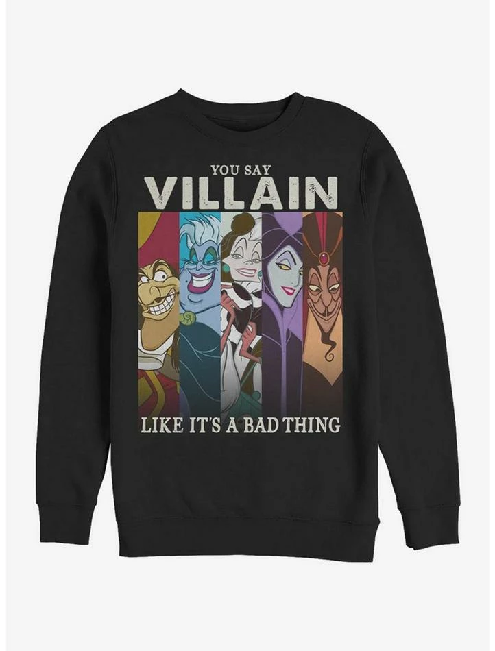 Best Sale 🎁 Disney Villains Villain Like Bad Crew Sweatshirt 🛒 1 Best Sale 🎁 Disney Villains Villain Like Bad Crew Sweatshirt 🛒
