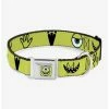 Brand new ✨ Disney Pixar Monsters, Inc. Mike Icons Seatbelt Buckle Dog Collar 🎁