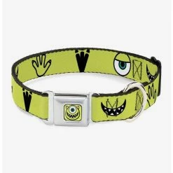 Brand new ✨ Disney Pixar Monsters, Inc. Mike Icons Seatbelt Buckle Dog Collar 🎁