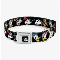 Budget 😀 Disney The Sensational Six Smiling Faces Seatbelt Buckle ⭐ Dog Collar ❤️