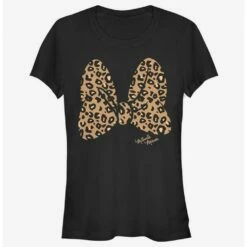 Promo ⭐ Disney Mickey Mouse Minnie Animal Print Bow Girls T-Shirt 😉