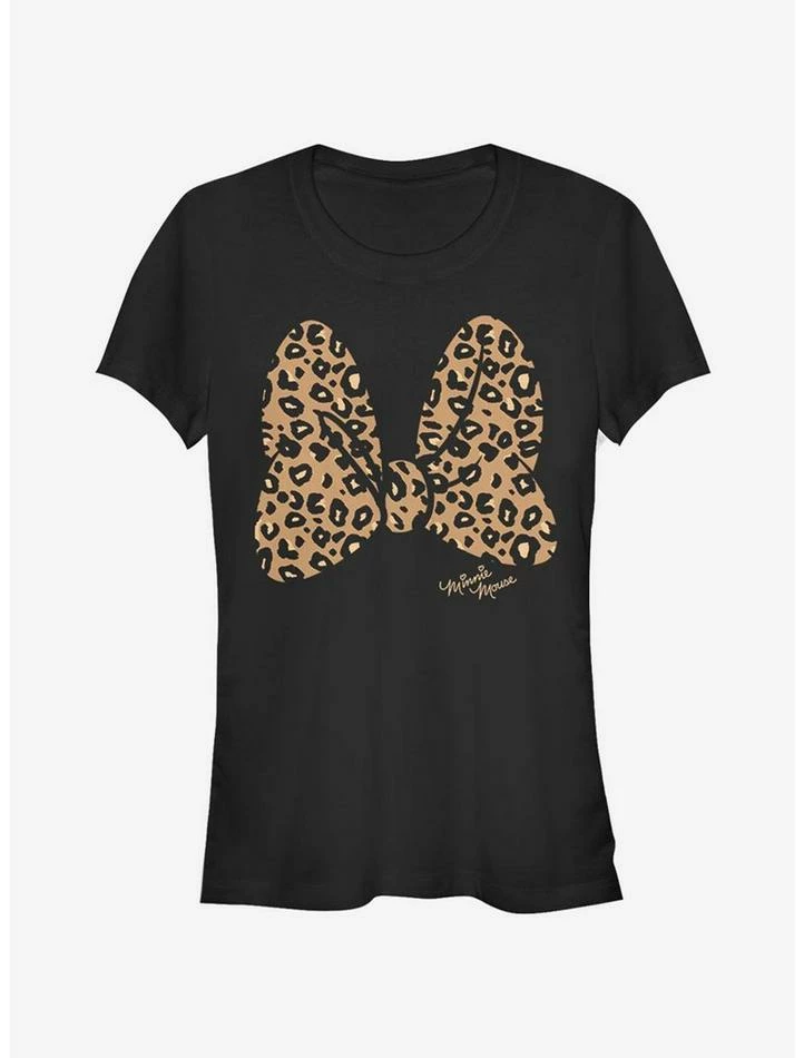 Promo ⭐ Disney Mickey Mouse Minnie Animal Print Bow Girls T-Shirt 😉 1 Promo ⭐ Disney Mickey Mouse Minnie Animal Print Bow Girls T-Shirt 😉